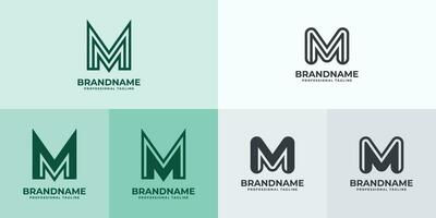 modern brief m logo set, geschikt voor bedrijf met m of mm initialen vector