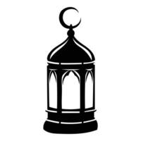 een silhouet van Islamitisch Ramadan lantaarn, silhouet vector illustratie