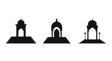 cultureel erfgoed Islamitisch pictogrammen vector