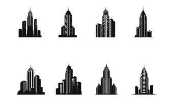 modern stad mijlpaal reeks vector