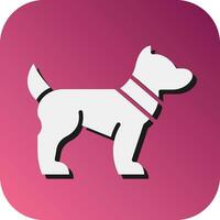 hond wandelen vector glyph helling achtergrond icoon voor persoonlijk en reclame gebruiken.