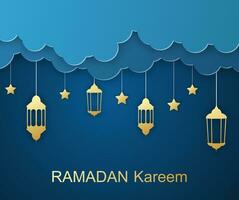 gelukkig Ramadan kareem dagen - Islamitisch heilig maand. groet kaart. vector illustratie. plaats voor tekst