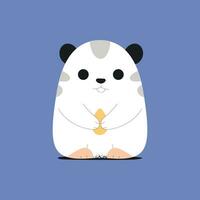 schattig tekenfilm hamster. vector illustratie van een hamster.