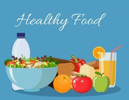 voedingsmiddelen dat helpen gezondheidszorg. eetpatroon voor leven. vector