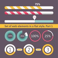 Verzameling van moderne preloaders en progress loading bars vector