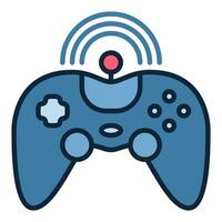 draadloze videogame controleur vector gamepad gekleurde icoon of teken