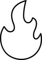 brand icoon in lijn stijl. brand vlam symbool geïsoleerd Aan vreugdevuur silhouet logo. noodgeval verwant bevat zo geautomatiseerd extern defibrillator, sirene vector apps website