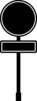 weg teken icoon in vlak geïsoleerd Aan mockup sjabloon voor een tekst. snelweg verkeer blanco bord weg teken in realistisch stijl Gevaar blanco waarschuwing leeg tekens. vector voor apps web
