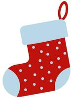 vector illustratie van een rood sok voor cadeaus geïsoleerd Aan wit achtergrond.