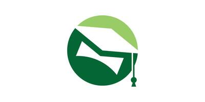 diploma uitreiking pet logo ontwerp gecombineerd met een cirkel. icoon, vector, symbool. vector