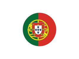 Portugal vlag ronde cirkel icoon vector