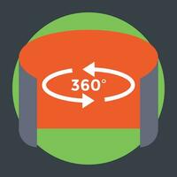 360 graden video vector