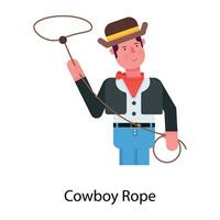 modieus cowboy touw vector