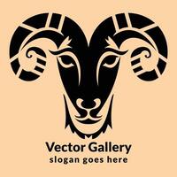 vector geit illustratie logo ontwerp