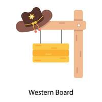 modieus western bord vector