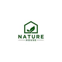 natuur huis logo sjabloon op witte achtergrond vector