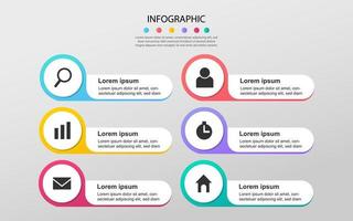 moderne zakelijke datavisualisatie. proces grafiek. abstracte elementen van grafiek, diagram met stappen, opties. vector zakelijke sjabloon voor presentatie. creatief concept voor infographic