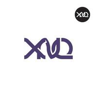 brief xnq monogram logo ontwerp vector