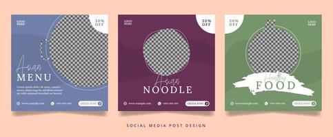 voedselmenu flyer of social media banner vector