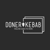 shoarma logo voor restaurants en markten. doner kebab logo sjabloon. vector