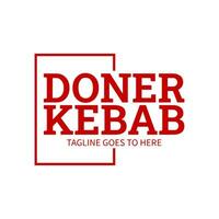 shoarma logo voor restaurants en markten. doner kebab logo sjabloon. vector