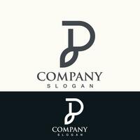 minimalistische dp, brief logo, gemakkelijk en luxe icoon vector bedrijf identiteit ontwerp sjabloon