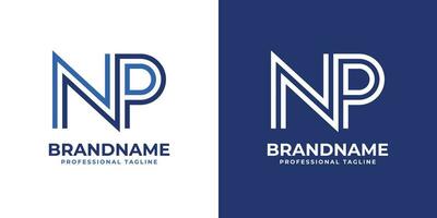 brief np lijn monogram logo, geschikt voor bedrijf met np of pn initialen vector