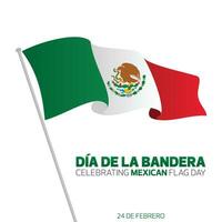 dia de la bandera vieren Mexicaans vlag dag vector