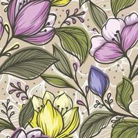 mooi vintage bloemen naadloos patroon vector