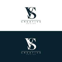 initialen brief vs of sv logo ontwerpen vector