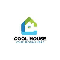 brief c huis logo met minimalistische stijl voor echt landgoed of huis uitverkoop vector