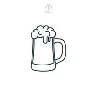 bier mok icoon symbool vector illustratie geïsoleerd Aan wit achtergrond