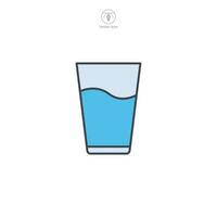 glas water icoon symbool vector illustratie geïsoleerd Aan wit achtergrond