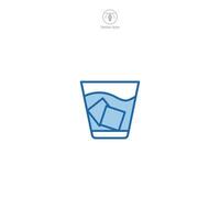 whisky glas icoon symbool vector illustratie geïsoleerd Aan wit achtergrond