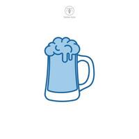 bier mok icoon symbool vector illustratie geïsoleerd Aan wit achtergrond