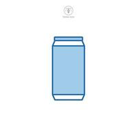 Frisdrank kan icoon symbool vector illustratie geïsoleerd Aan wit achtergrond