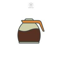 koffie pot icoon symbool vector illustratie geïsoleerd Aan wit achtergrond