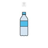 fles van water icoon symbool vector illustratie geïsoleerd Aan wit achtergrond