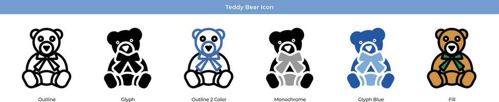 teddybeer icoon vector