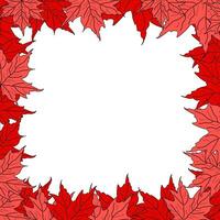 herfst vlak esdoorn- bladeren Aan wit achtergrond met kopiëren ruimte vector