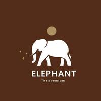 dier olifant natuurlijk logo vector icoon silhouet retro hipster