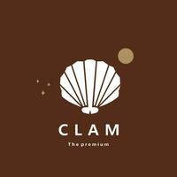 dier clam natuurlijk logo vector icoon silhouet retro hipster