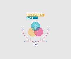 wereld grafisch dag plat vectorontwerp vector