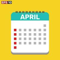 april 2023 kalender icoon vector