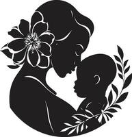 koesteren momenten logo van moederschap sereen ondersteuning moeder en kind ontwerp vector