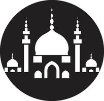 Islamitisch wonder moskee logo vector etherisch elegantie iconisch moskee ontwerp