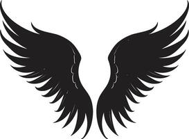 hemels halo Vleugels logo ontwerp sereen seraph iconisch engel embleem vector