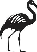 rooskleurig Vleugels flamingo embleem ontwerp icoon elegant vogel flamingo logo vector artwork