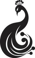 geweldig symmetrie emblematisch Pauw icoon pluim perfectie logo vector icoon