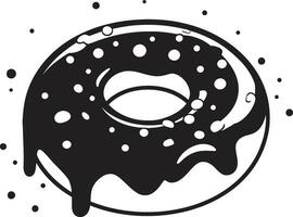 bestrooi schouwspel donut iconisch embleem decadent cirkels donut logo vector